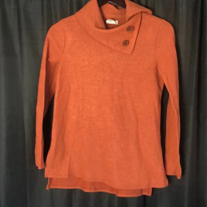 Orange Cowl Neck Sweater‎